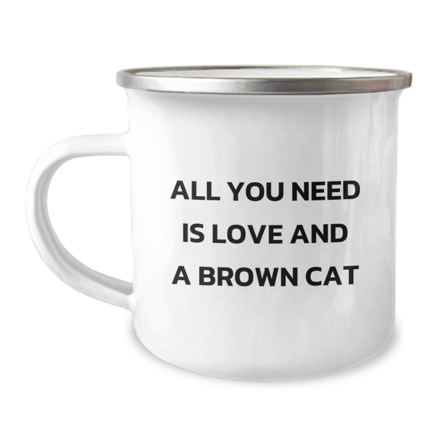 Funny Brown Cat Gifts for Brown Cat Lovers, Camping Mug for Birthday, Gifts from Family - Image 1