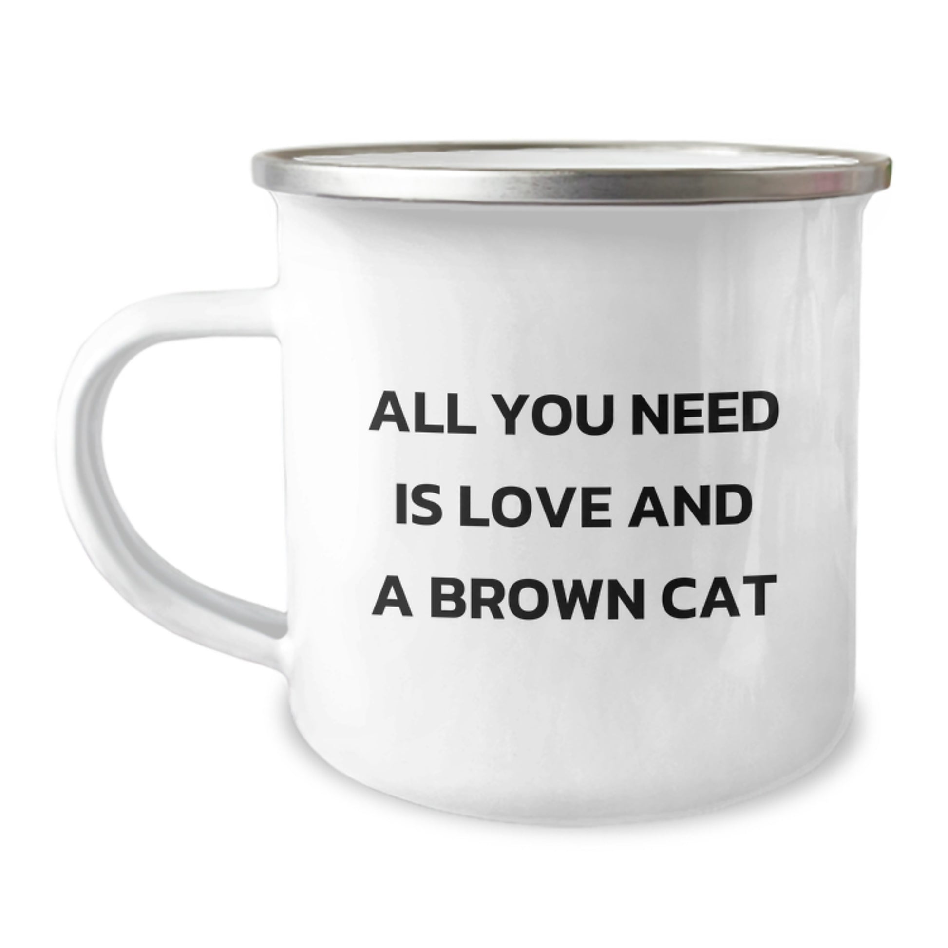 Funny Brown Cat Gifts for Brown Cat Lovers, Camping Mug for Birthday, Gifts from Family - Image 1