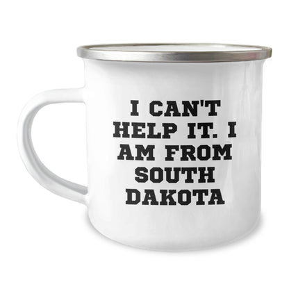 Funny South Dakota Gifts for Women from Friends, Camping Mug with I Can't Help It. I Am From South Dakota, Unique Christmas Memorable Presents - Image 1