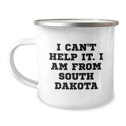 Funny South Dakota Gifts for Women from Friends, Camping Mug with I Can't Help It. I Am From South Dakota, Unique Christmas Memorable Presents - Image 1