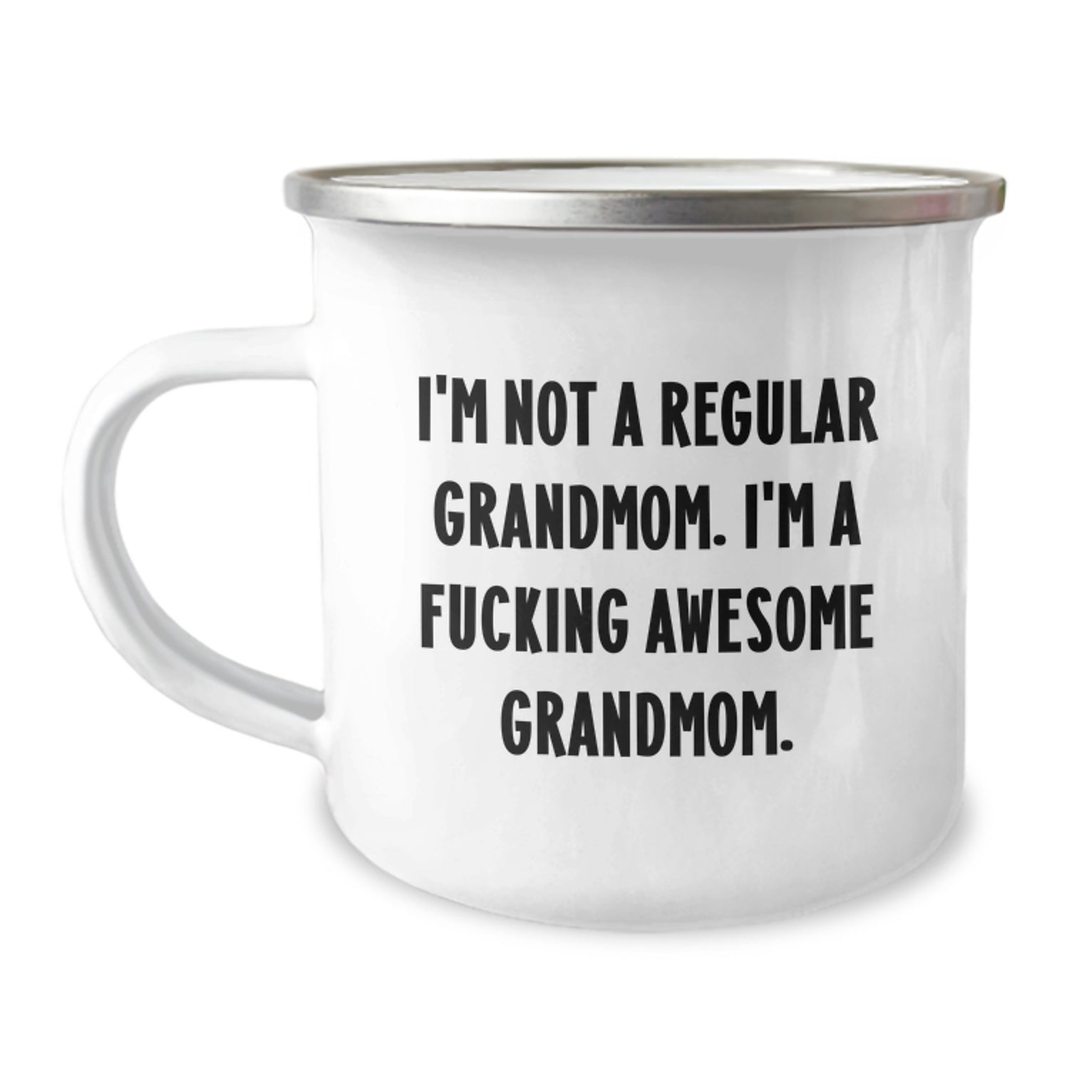 Funny Grandmom Gifts from Family for Christmas Unique Presents Camping Mug 'I'm Not A Regular Grandmom' - Image 1