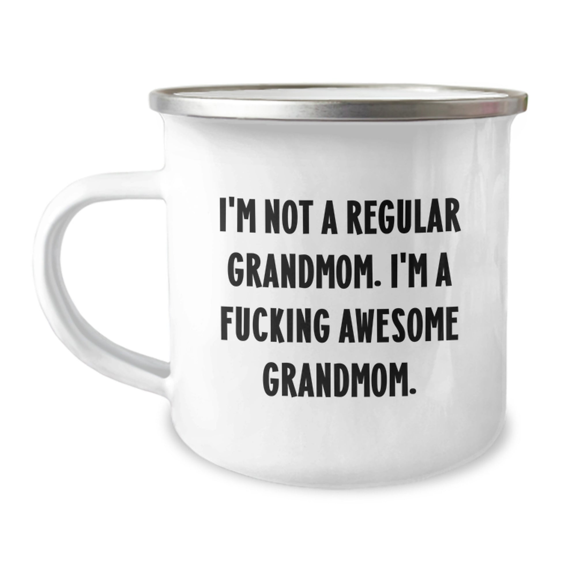 Funny Grandmom Gifts from Family for Christmas Unique Presents Camping Mug 'I'm Not A Regular Grandmom' - Image 1