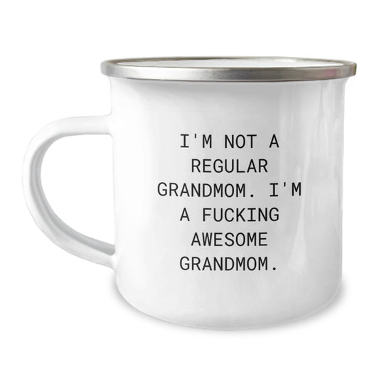 Funny Grandmom Gifts from Men to Women, Grandmom Camping Mug with Inspirational Quote, Perfect for Grandmom on Christmas Day - Image 1