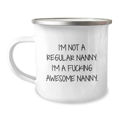 Funny Nanny Gifts from Family - I'm A F--king Awesome Nanny Christmas Unique Mugs for Women, Funny Camping Mugs for Nanny, Funny Nanny Mugs, Camping Mugs, Nanny Gifts - Image 1