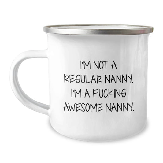 Funny Nanny Gifts from Family - I'm A F--king Awesome Nanny Christmas Unique Mugs for Women, Funny Camping Mugs for Nanny, Funny Nanny Mugs, Camping Mugs, Nanny Gifts - Image 1