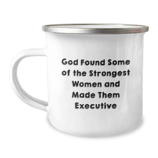 Funny Executive Gifts for Women, Inspirational Quote Mug - God Found Some, Camping Mug for Christmas Unique Gifts from Women - Image 1
