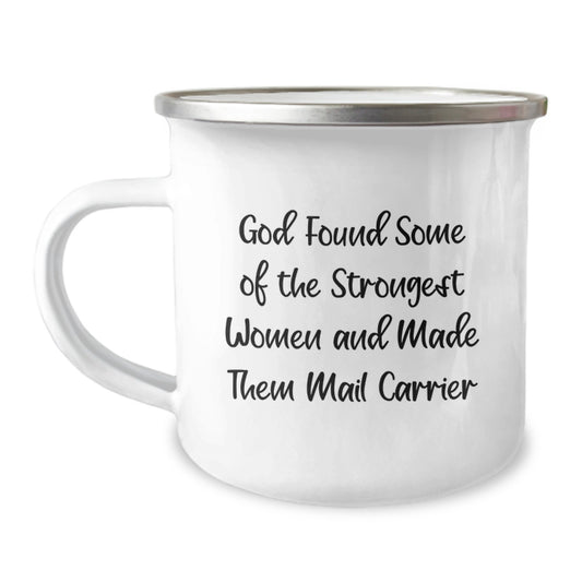 Funny Mail Carrier Gifts from Friends, Inspirational Christmas Unique Gifts for Mail Carrier Women, Camping Mug, Stainless Steel with Enamel Finish - Image 1