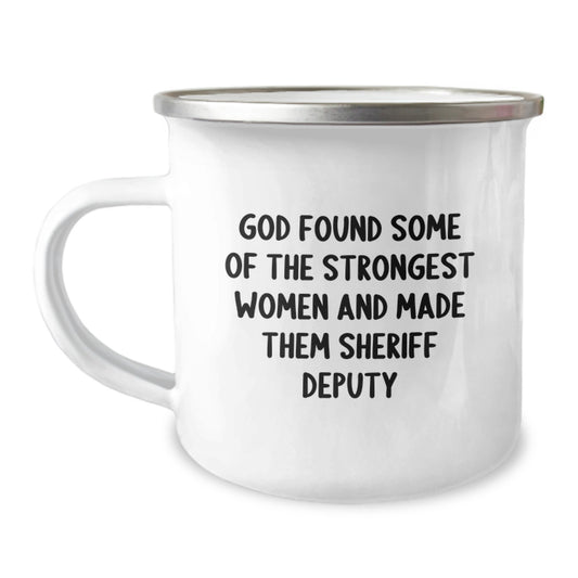 Funny Sheriff Deputy Gifts from Friends - Sheriff Deputy Camping Mug for Christmas Unique Gifts for Sheriff Deputy - Image 1