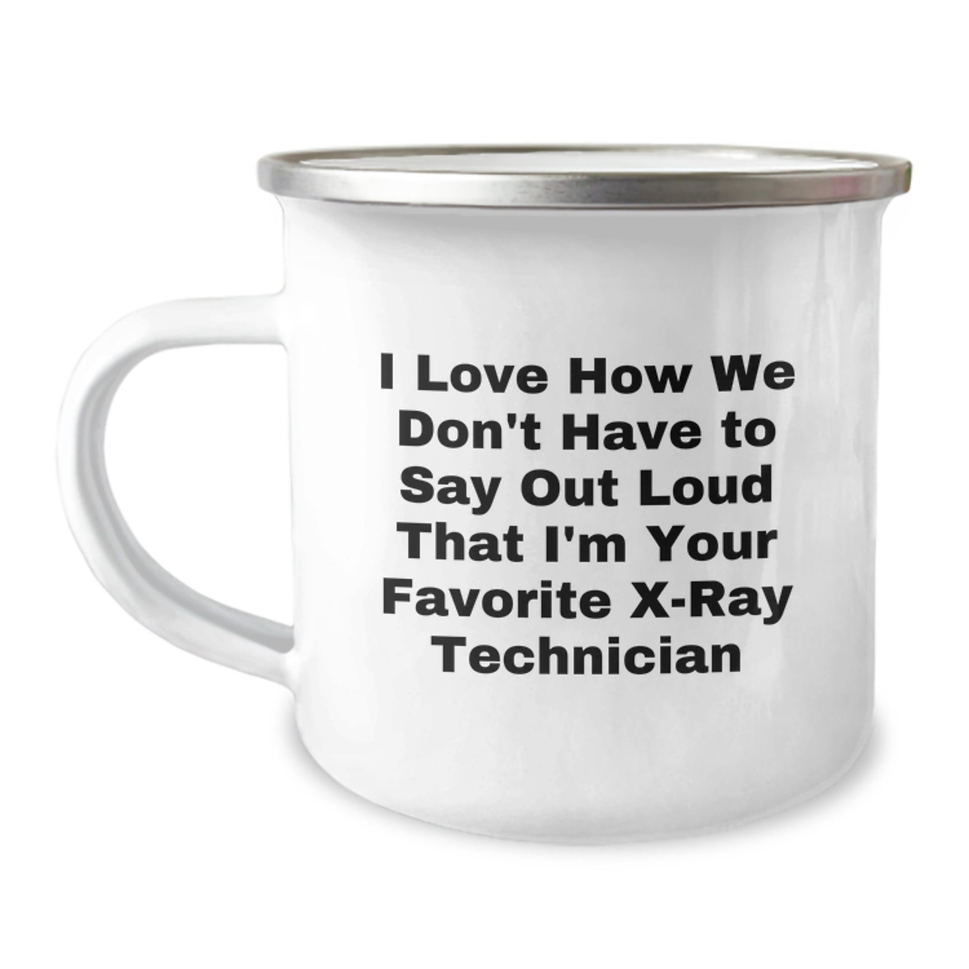 Funny X-Ray Technician Gifts from Friends, Unique Christmas Unique Gifts for X-Ray Technician Men, Stainless Steel Camping Mug - Image 1