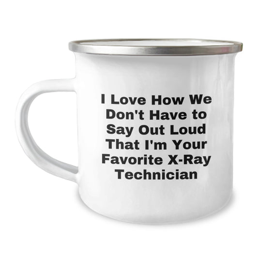 Funny X-Ray Technician Gifts from Friends, Unique Christmas Unique Gifts for X-Ray Technician Men, Stainless Steel Camping Mug - Image 1