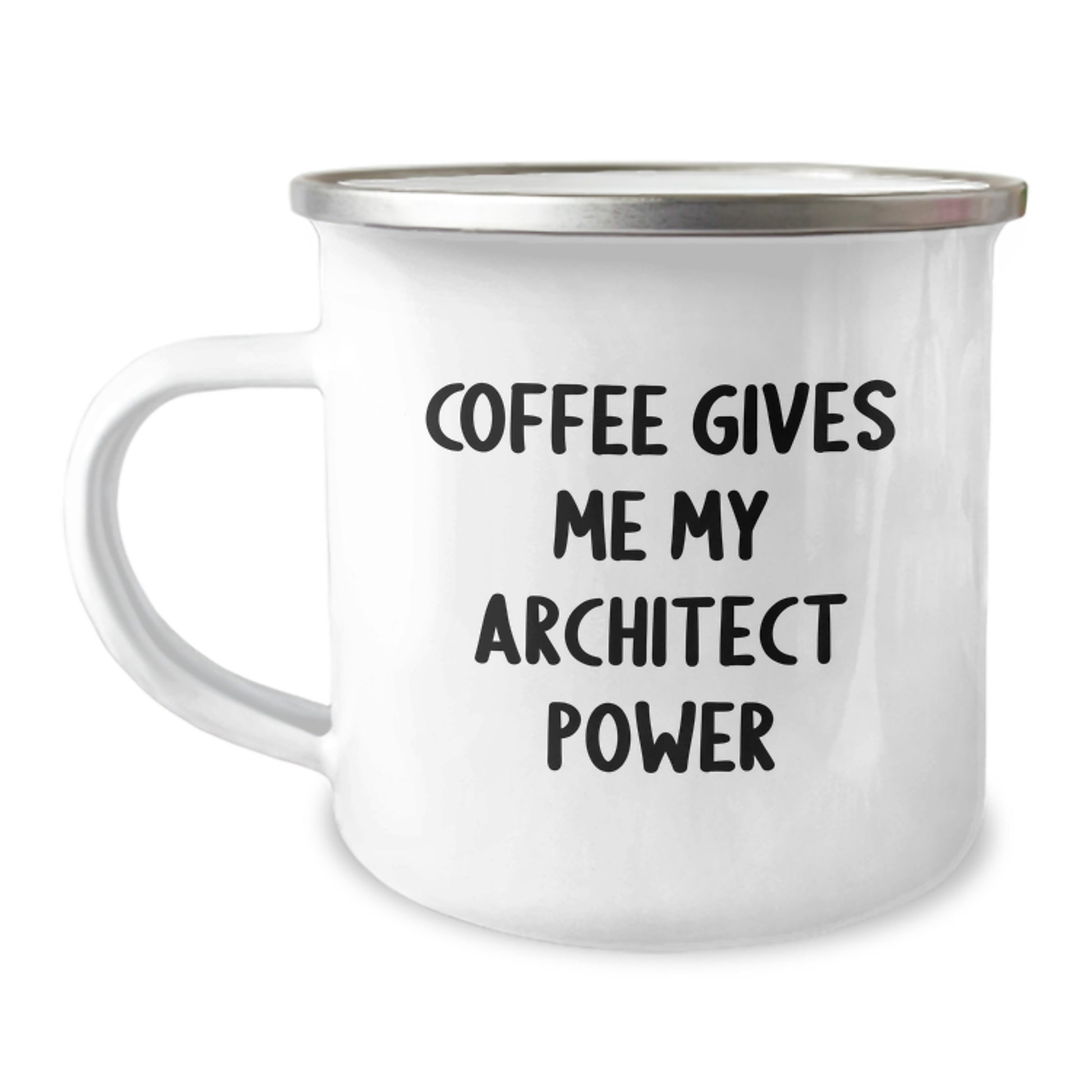 Architect Funny Coffee Mug Gifts from Friends for Christmas, Unique Camping Mug for Men, Women, Family, Inspirational Quote 'Coffee Gives Me My Architect Power' - Image 1