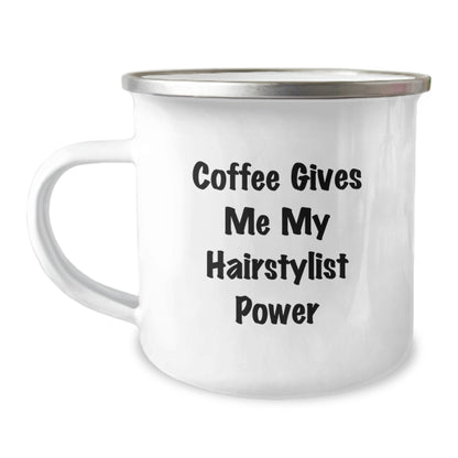 Funny Hair Stylist Gifts from Men to Women - Camping Mug for Christmas Unique Presents - Image 1