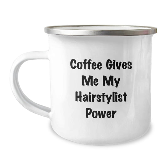 Funny Hair Stylist Gifts from Men to Women - Camping Mug for Christmas Unique Presents - Image 1