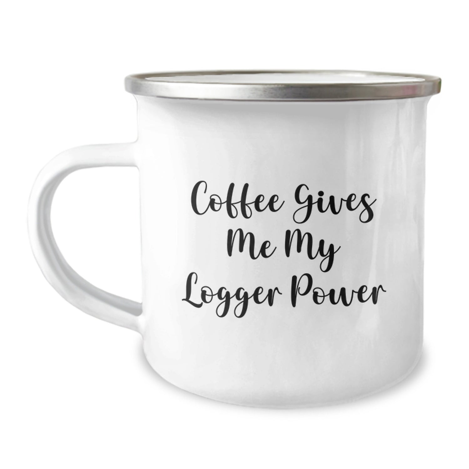 Logger Gifts, Funny Quote Camping Mug, Birthday Unique Gifts from Men to Logger Friends, 12 oz Stainless Steel - Image 1