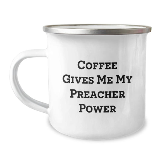 Funny Preacher Gift, Coffee Lover Mug, Camping Mug for Preacher Friends Christmas Unique Gifts from Men to Women - Image 1