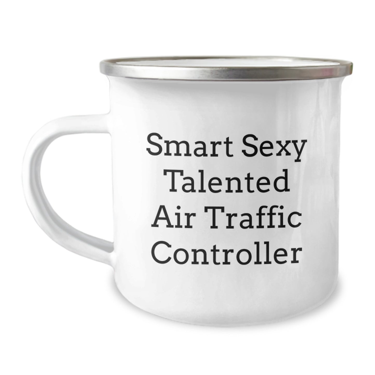 Unique Gifts for Air Traffic Controller Friends, Smart Sexy Talented Air Traffic Controller Christmas Camping Mug - Image 1