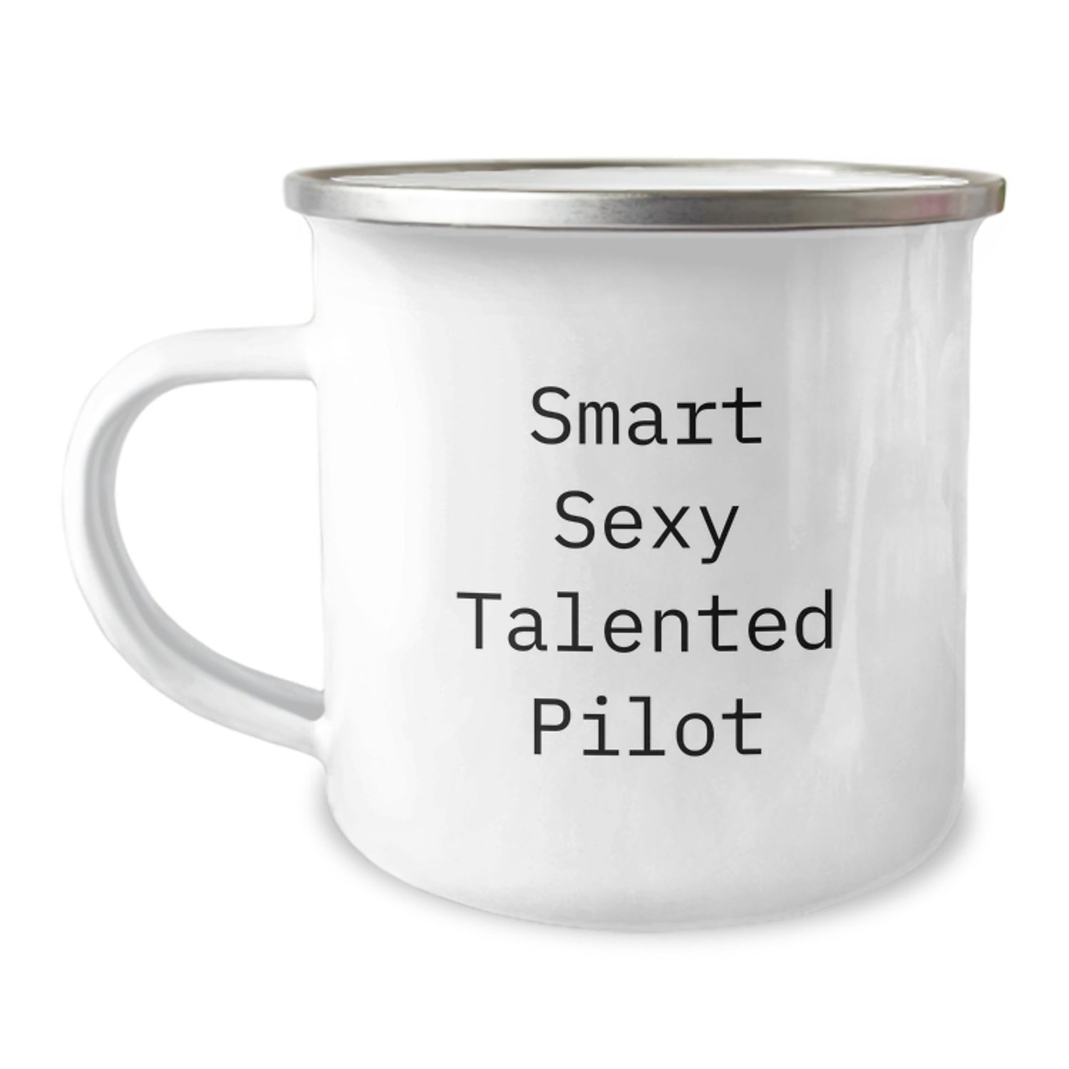 Funny Pilot Gifts from Family for Men, Christmas Unique Gifts for Friends and Coworkers, Smart Sexy Talented Pilot Camping Mug - Image 1