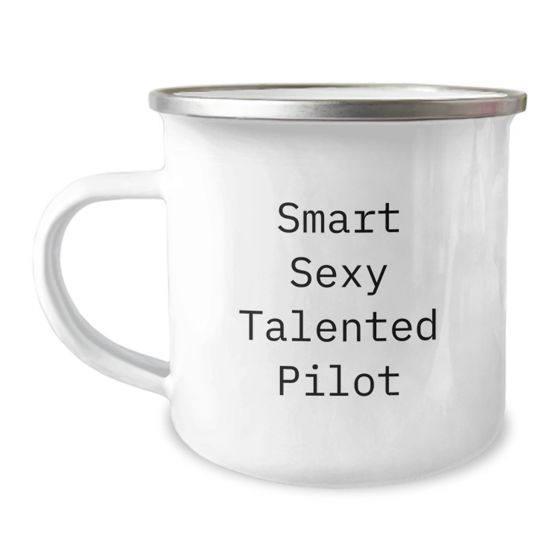 Funny Pilot Gifts from Family for Men, Christmas Unique Gifts for Friends and Coworkers, Smart Sexy Talented Pilot Camping Mug - Image 1