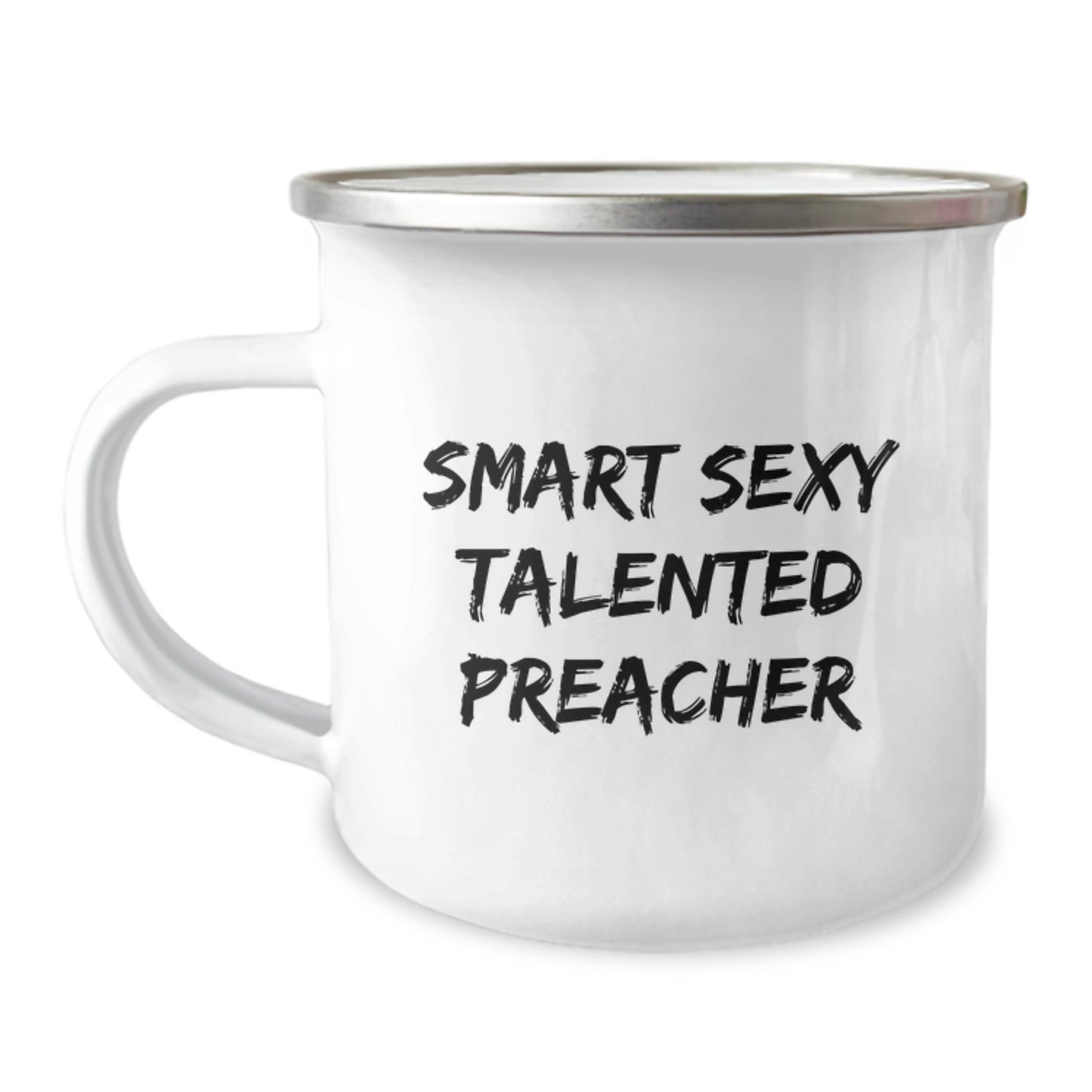 Funny Preacher Christmas Unique Gifts from Men to Preachers, Smart Sexy Talented Inspirational Quote on Camping Mug, Unique Preacher Mug for Christmas Unique Gifts - Image 1
