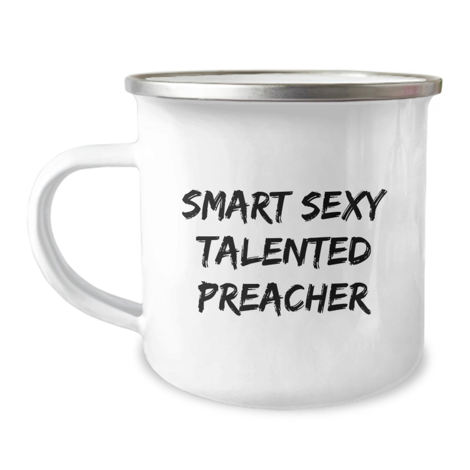 Funny Preacher Christmas Unique Gifts from Men to Preachers, Smart Sexy Talented Inspirational Quote on Camping Mug, Unique Preacher Mug for Christmas Unique Gifts - Image 1