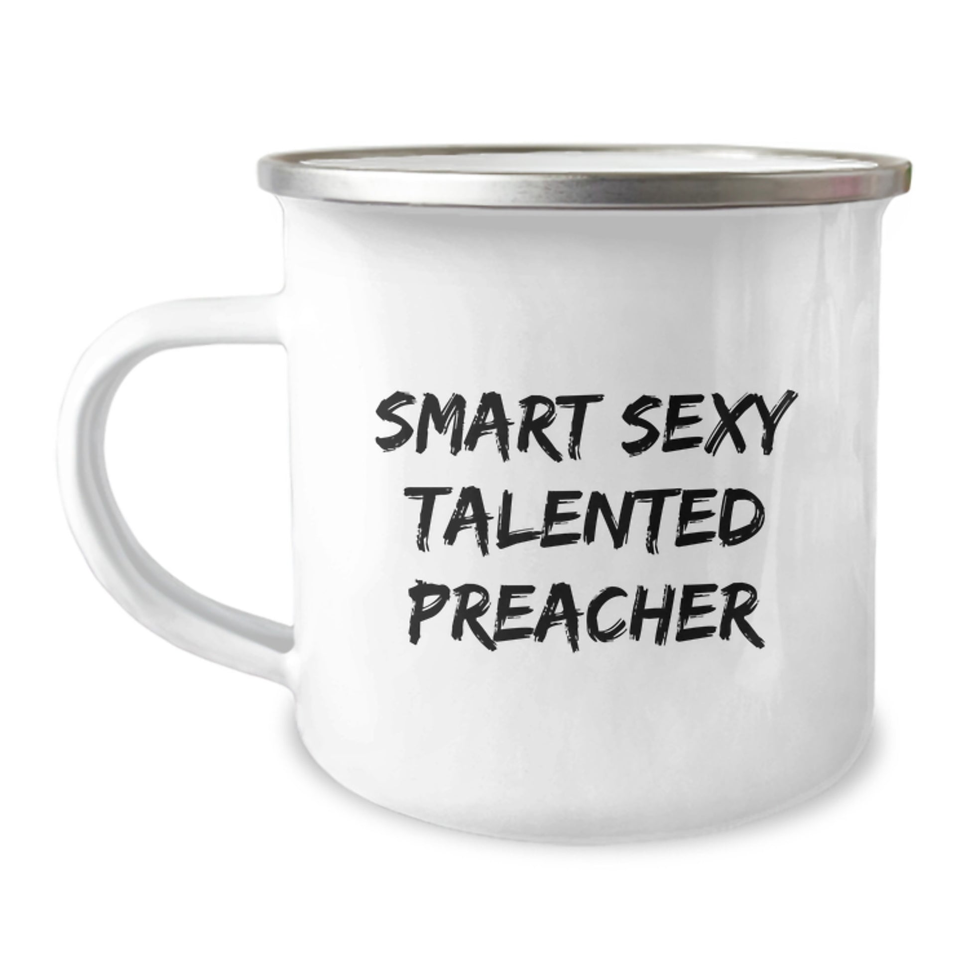 Funny Preacher Christmas Unique Gifts from Men to Preachers, Smart Sexy Talented Inspirational Quote on Camping Mug, Unique Preacher Mug for Christmas Unique Gifts - Image 1