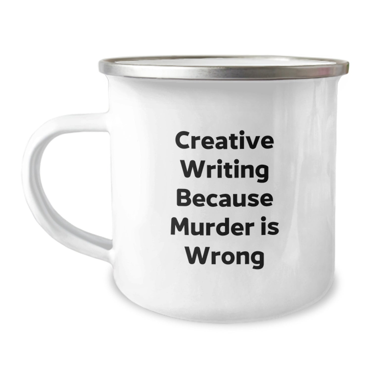 Funny Gifts from Friends for Creative Writing Lovers - Christmas Unique Mugs with 'Creative Writing Because Murder Is Wrong' Quote - Camping Mug for Women - Image 1