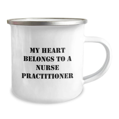 Funny Nurse Practitioner Gifts from Men to Friends - My Heart Belongs To A Nurse Practitioner Christmas Unique Gifts for Her - Image 2