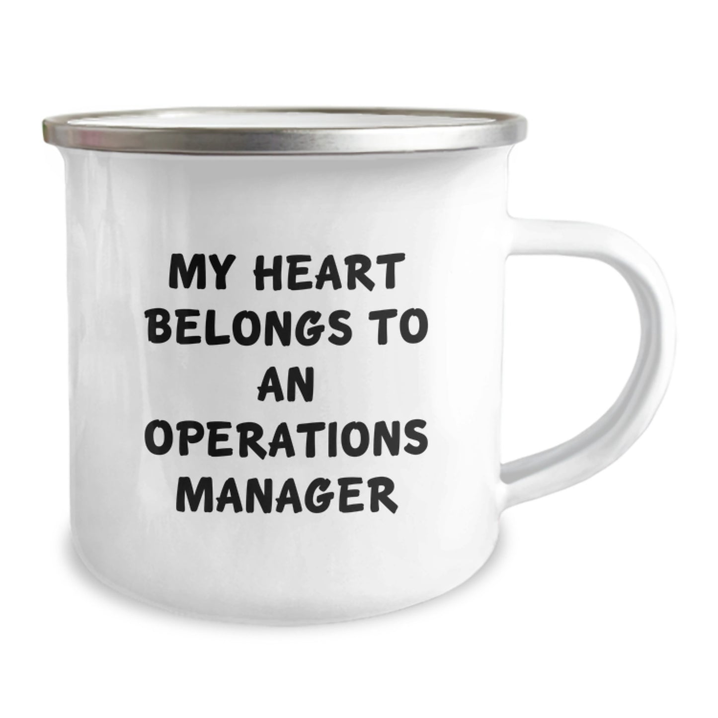 Funny Operations Manager Gifts - My Heart Belongs To An Operations Manager, Unique Christmas Unique Gifts for Operations Manager, Camping Mug for Men, Women, Friends, Family - Image 2