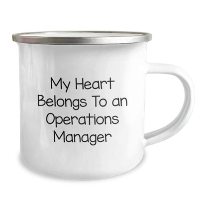 Funny Operations Manager Gifts for Him Her - 'My Heart Belongs To An Operations Manager' Christmas Unique Mugs for Friends Family Coworkers - Image 2