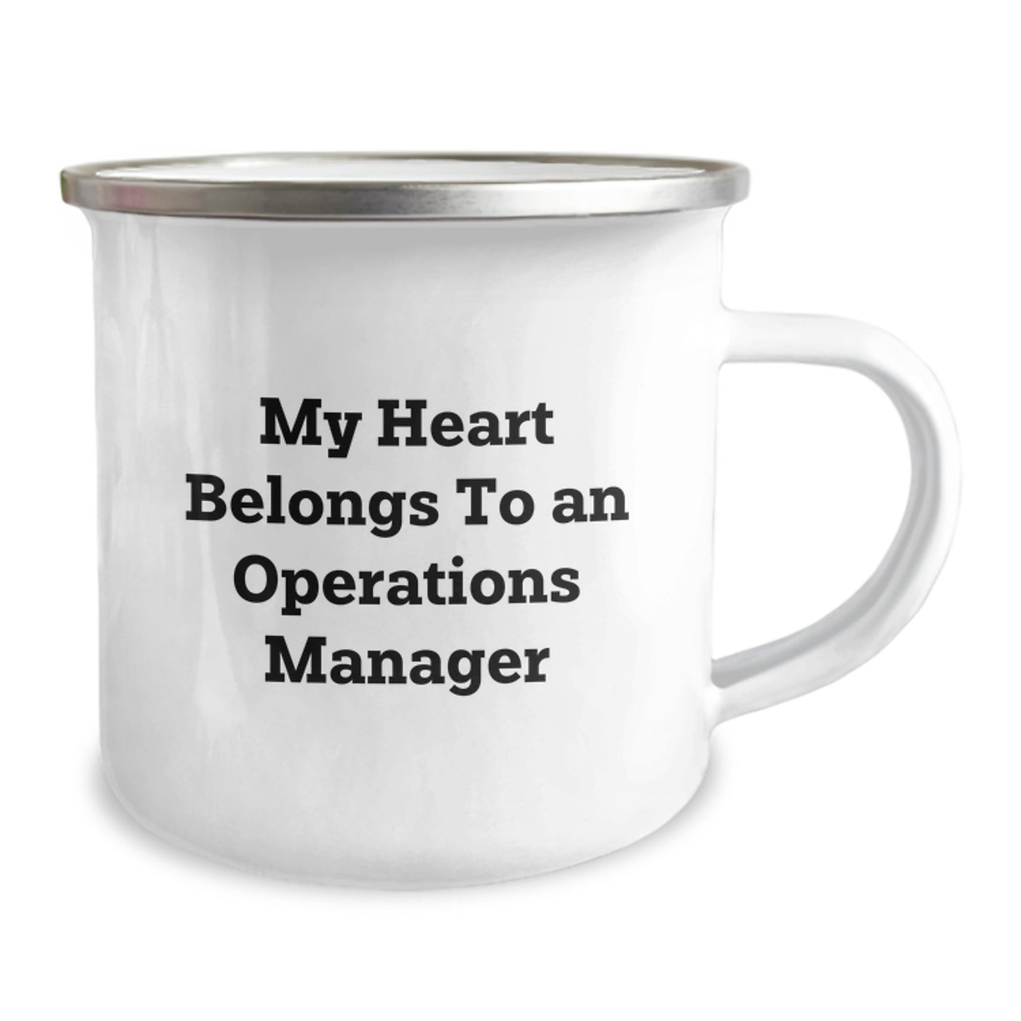 Funny Camping Mug for Men - My Heart Belongs To An Operations Manager Gifts from Family - Image 2