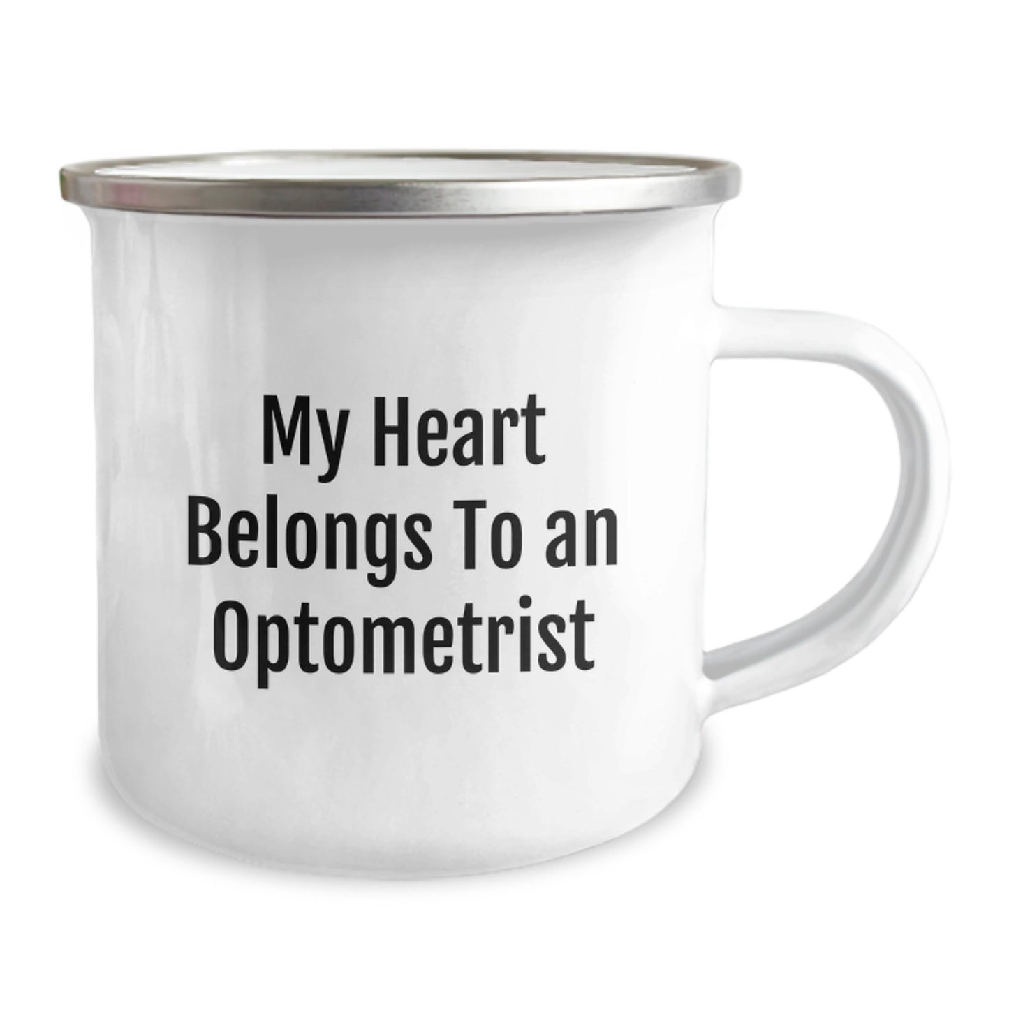 Funny Optometrist Gifts from Men to Family Members - My Heart Belongs To An Optometrist Christmas Unique Mugs for Camping Lovers - Image 2