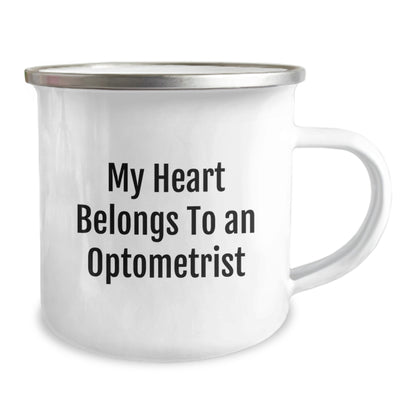Funny Optometrist Gifts from Men to Family Members - My Heart Belongs To An Optometrist Christmas Unique Mugs for Camping Lovers - Image 2