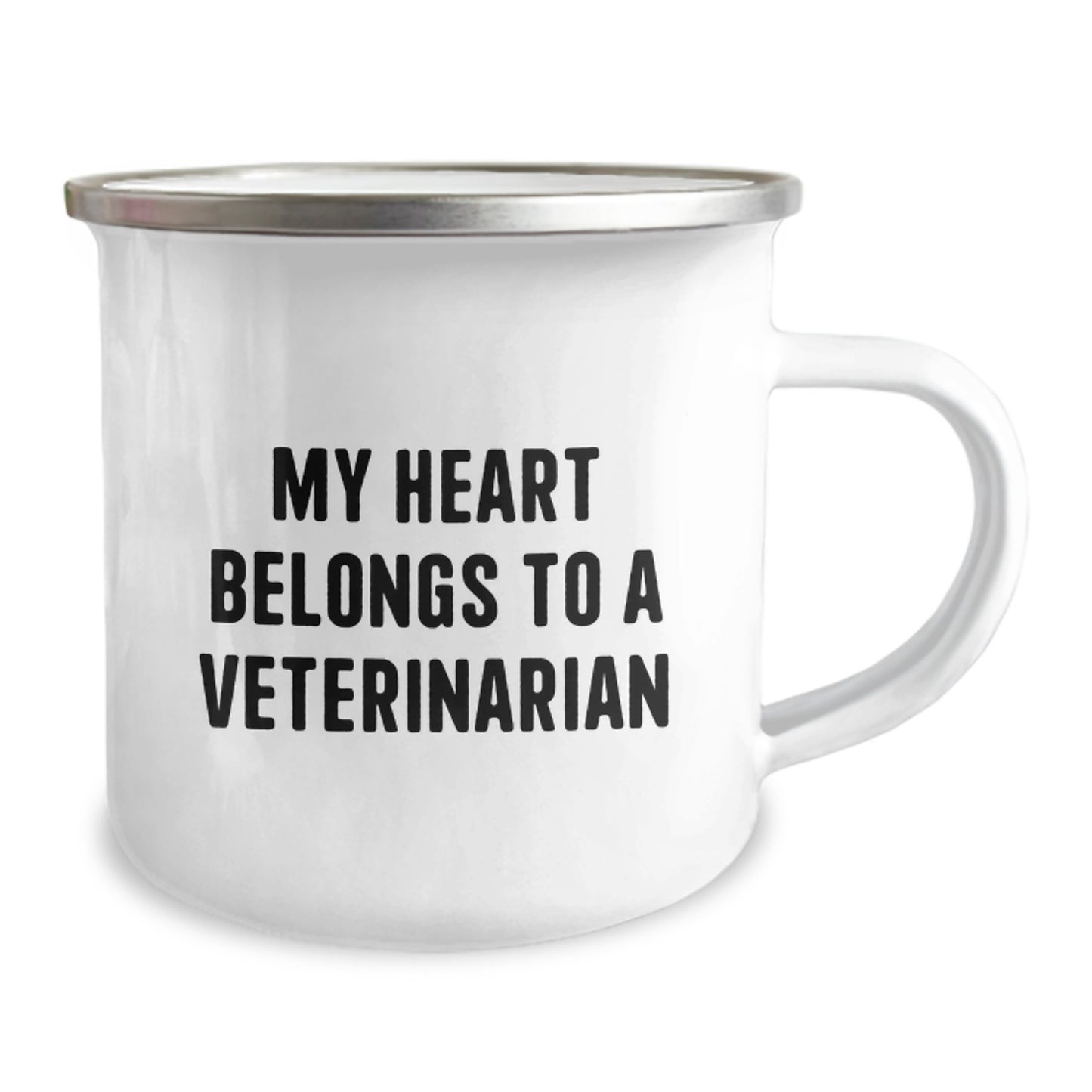 Funny Veterinarian Gifts from Friends, My Heart Belongs To A Veterinarian, Birthday Unique Camping Mug for Veterinarian, Gifts for Veterinarian - Image 2