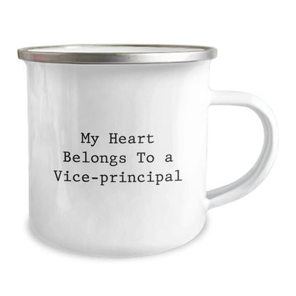 Funny Vice Principal Gifts for Men - My Heart Belongs To, Unique Christmas Unique Gifts from Boss, Vice Principal Camping Mug - Image 2