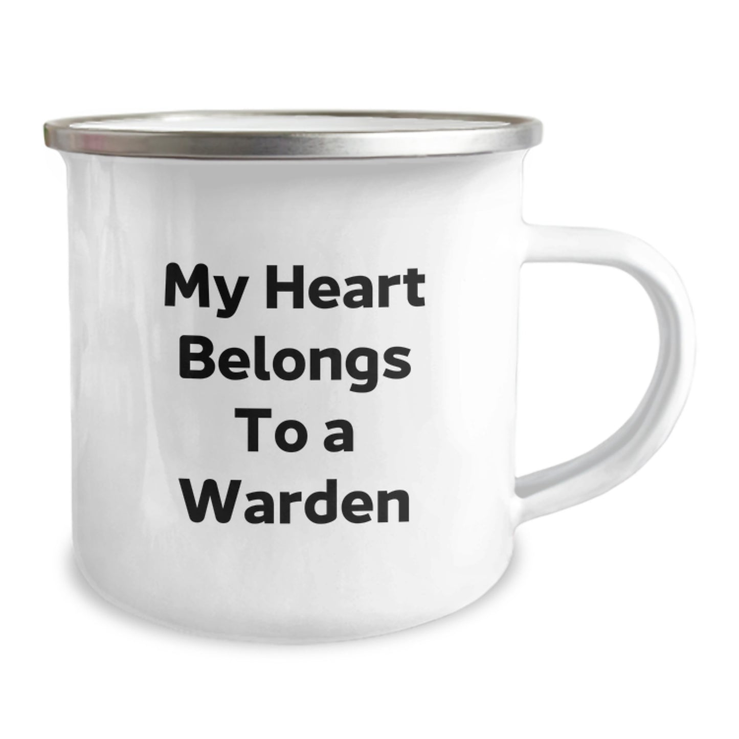 Funny Warden Gifts for Men and Women, Camping Mug with My Heart Belongs To A Warden Quote, Unique Christmas Unique Gifts from Friends, Family, or Coworkers - Image 2
