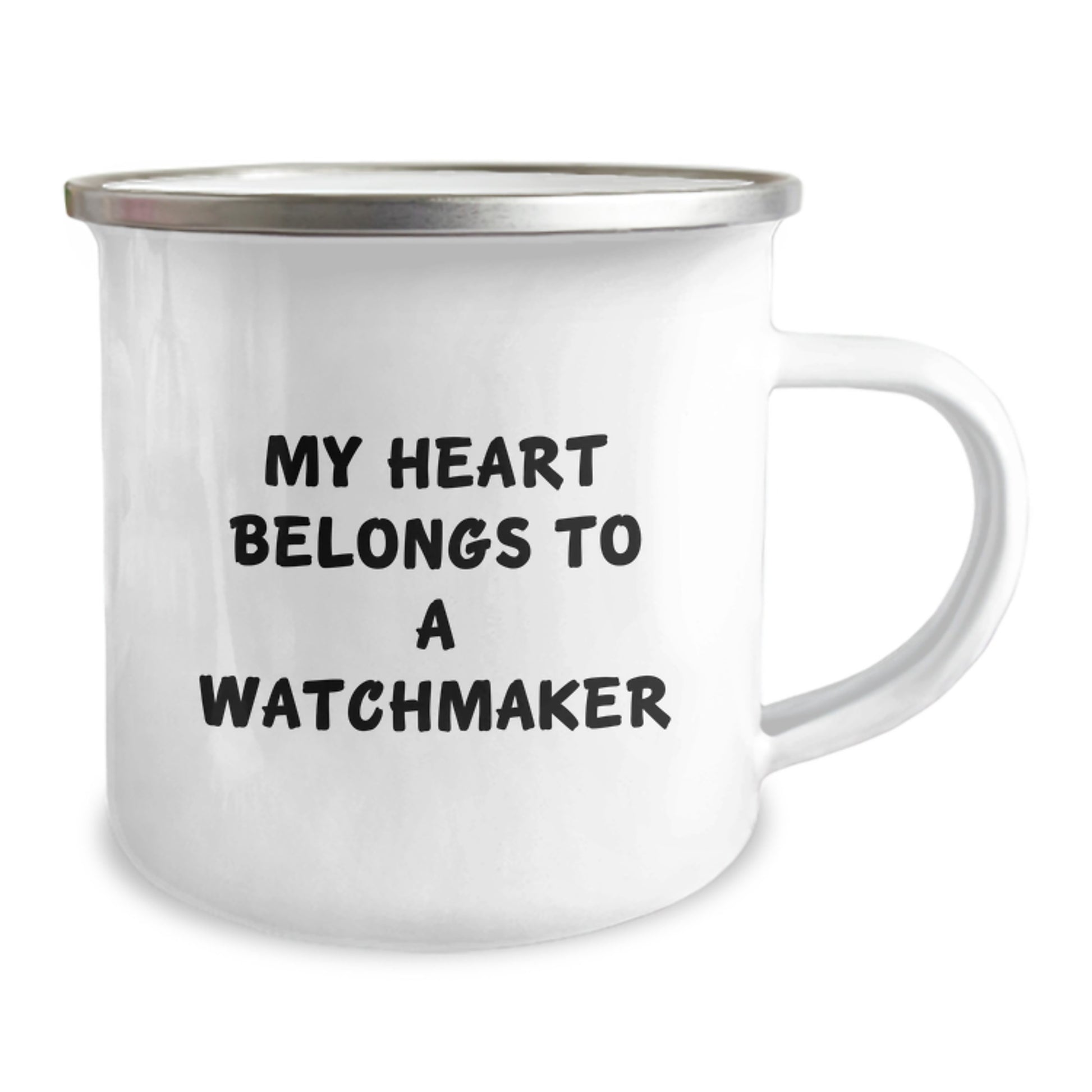 Watchmaker Gifts for Him, Funny My Heart Belongs To A Watchmaker, Camping Mug for Christmas Unique Gifts from Husband - Image 2