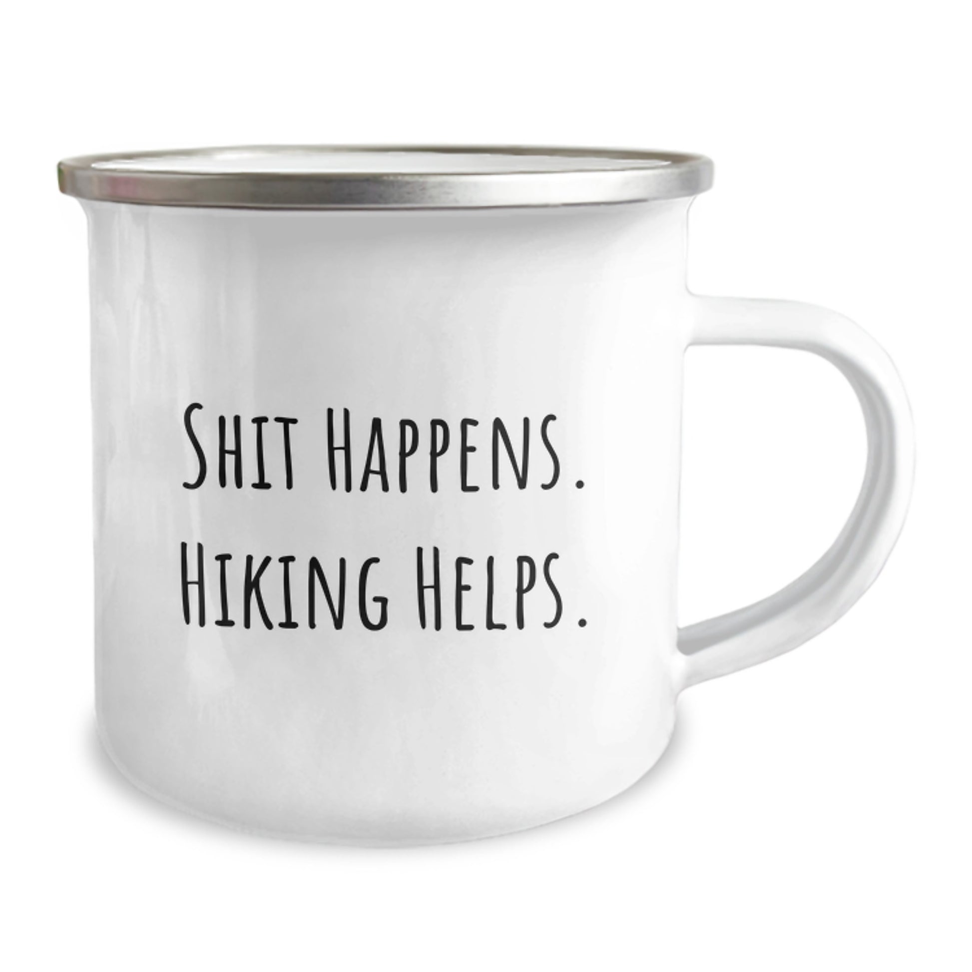 Funny Hiking Gifts for Him, Hiking Camping Mugs with Shit Happens. Hiking Helps. Quote, Unique Christmas Unique Gifts from Men to Hiking Friends - Image 2