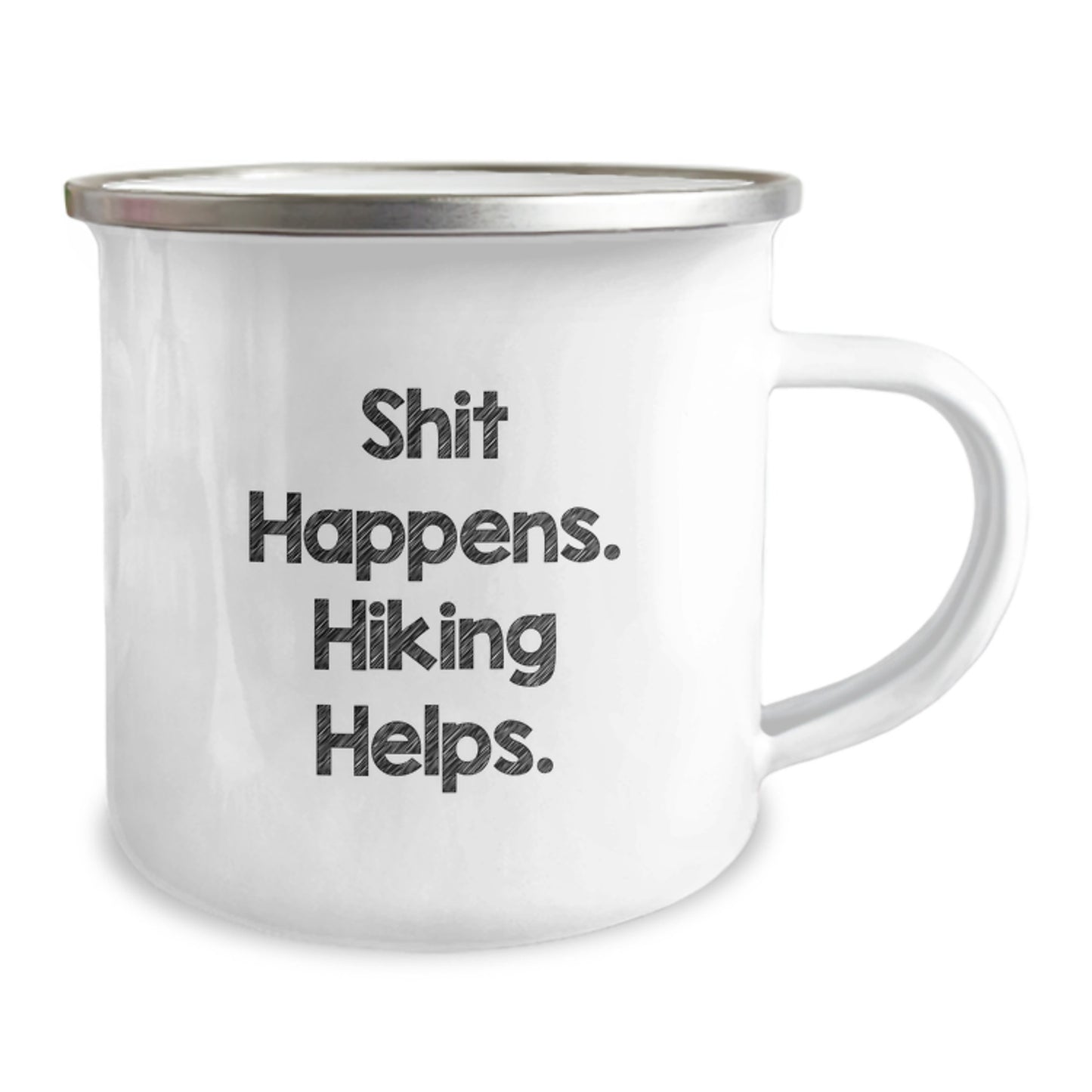Funny Hiking Gifts for Men and Women - Christmas Unique Camping Mugs with Shit Happens. Hiking Helps. - Gifts from Men to Hiking Friends - Image 2