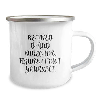 Funny Band Director Gifts - Birthday Unique Presents from Friends to Men - Camping Mug 'Figure It Out Yourself' for Band Director - Image 2