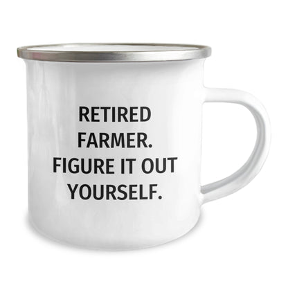 Funny Quotes for Farmers Gifts from Friends, Unique Camping Mug for Men, Retired Farmer Said Figure It Out Yourself, Christmas Unique Gifts - Image 2