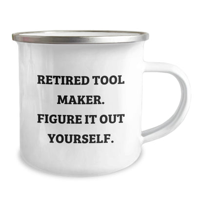 Funny Tool Maker Gifts from Men to Tool Makers - 'Figure It Out Yourself' Camping Mug for Christmas - Image 2