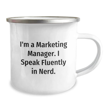 Funny Marketing Manager Gifts from Men - I'm A Marketing Manager. I Speak Fluently In genius. - Unique Christmas Unique Gifts for Marketing Managers - Image 2
