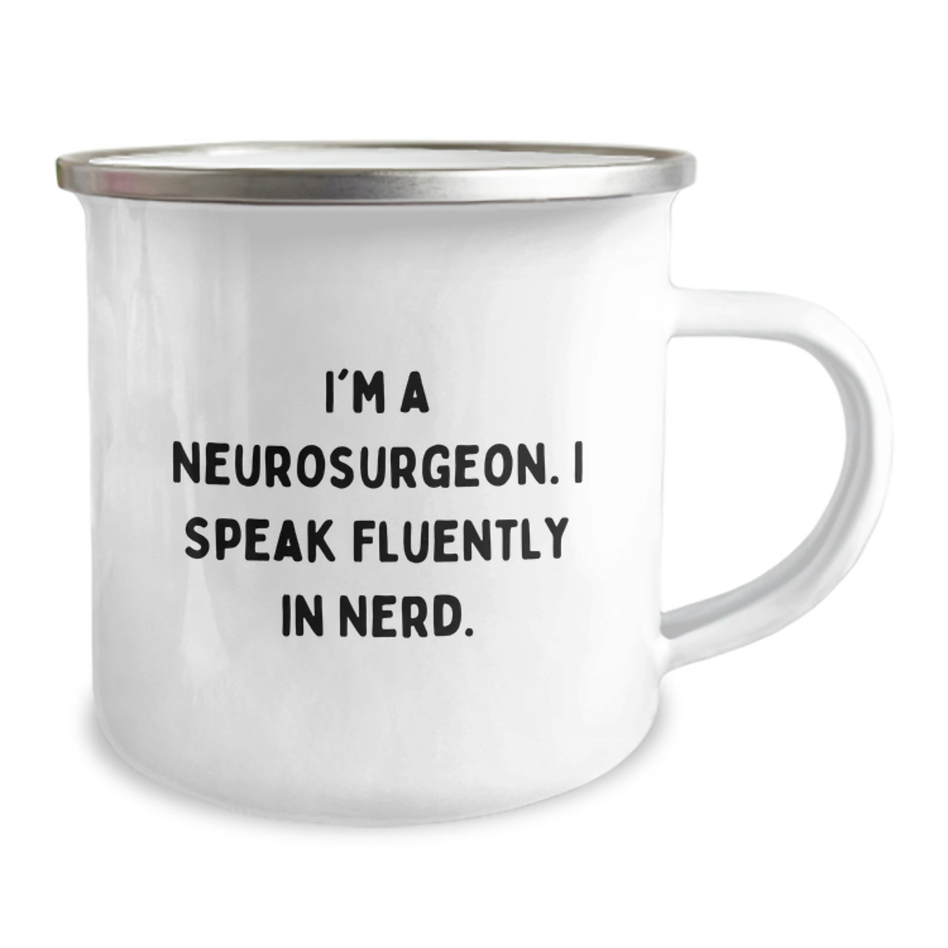Funny Neurosurgeon Gifts from Friends to Family, Christmas Unique Mugs, 'I'm A Neurosurgeon. I Speak Fluently In genius.' - Image 2