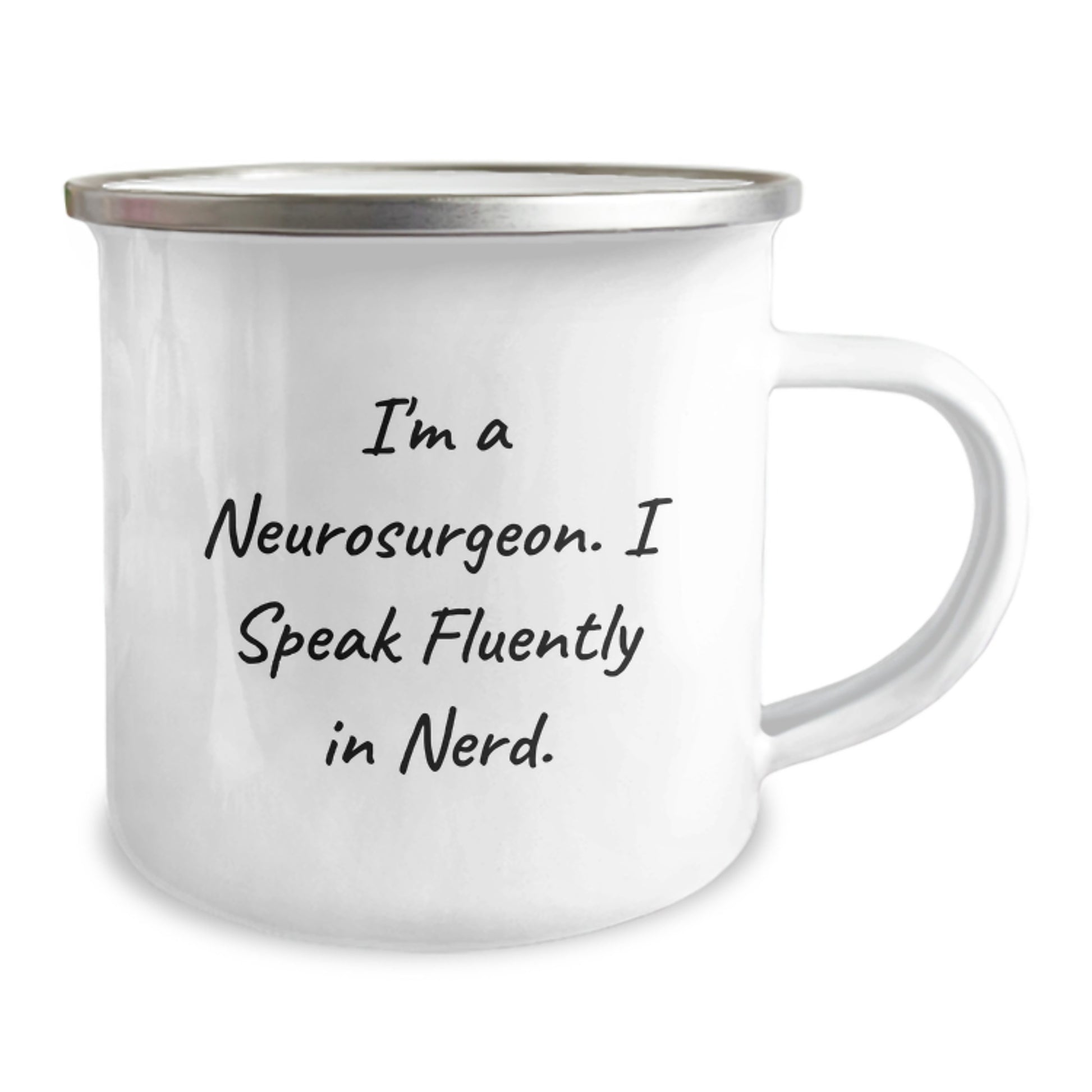 Unique Gifts from Men to Neurosurgeon Friends, Funny 'I Speak Fluently In genius' Camping Mug for Christmas Unique Gifts - Image 2