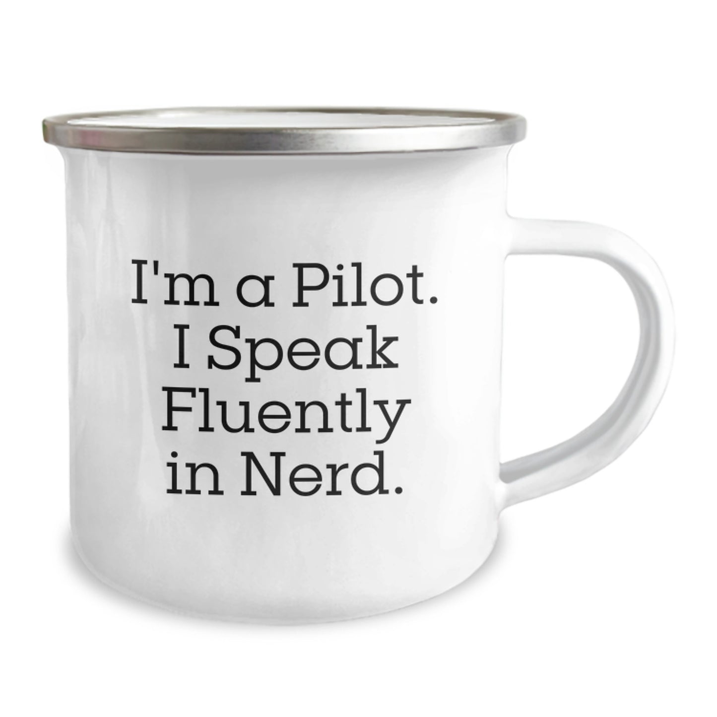 Pilot Gifts from Friends - I'm A Pilot. I Speak Fluently In genius. - Fun Camping Mug for Pilot Birthday Unique Gifts - Image 2
