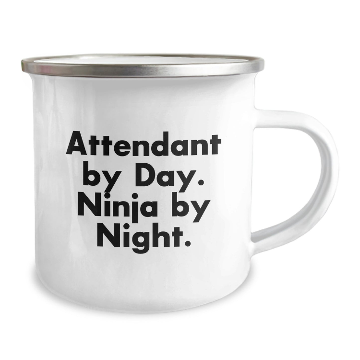 Funny Gifts from Family, Unique Camping Mug for Attendant, Attendant By Day. Ninja By Night. Christmas Unique Gifts, Men and Women Enjoy - Image 2