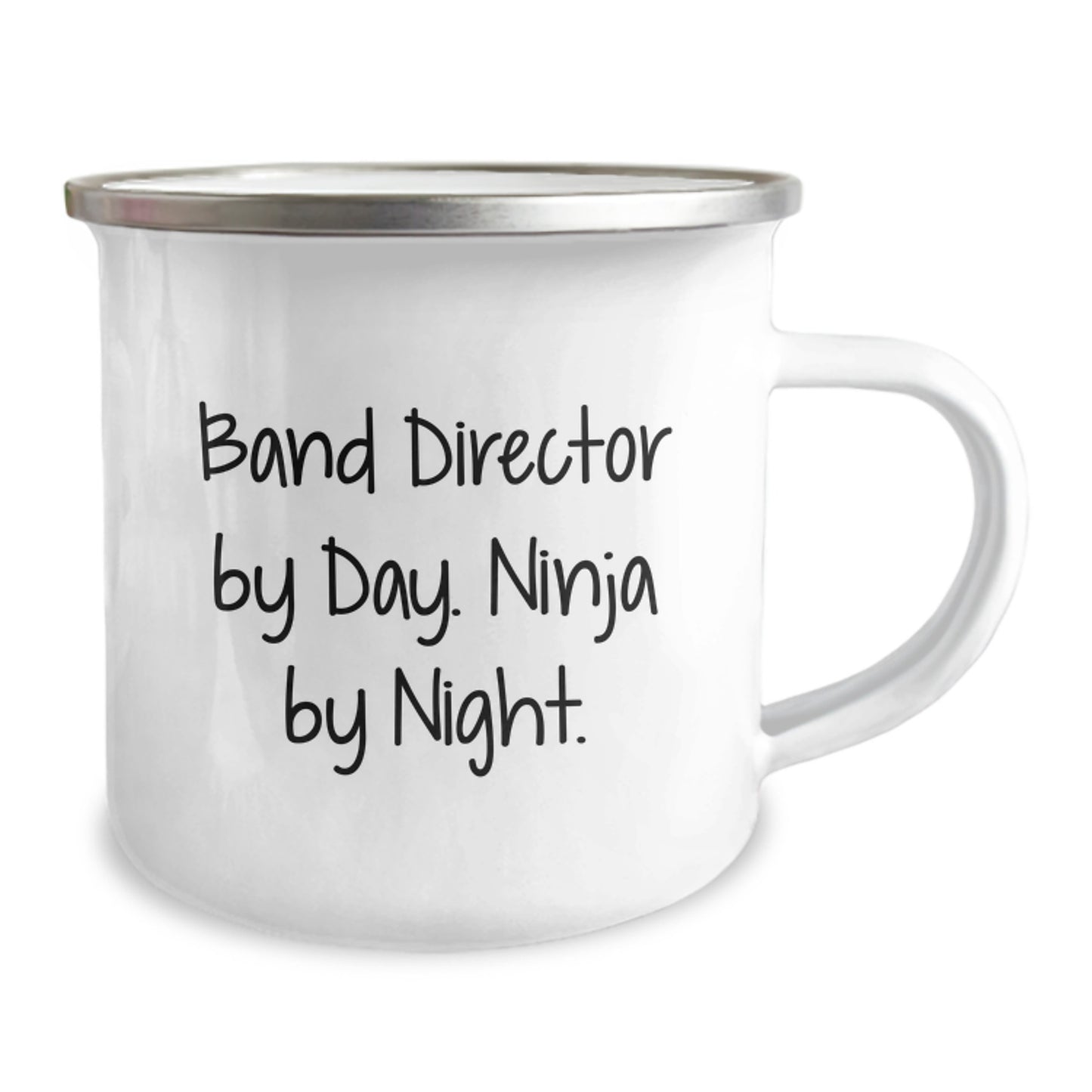 Funny Band Director Gifts - Camping Mug for Men - Band Director By Day. Ninja By Night. Christmas Unique Gifts from Friends - Image 2