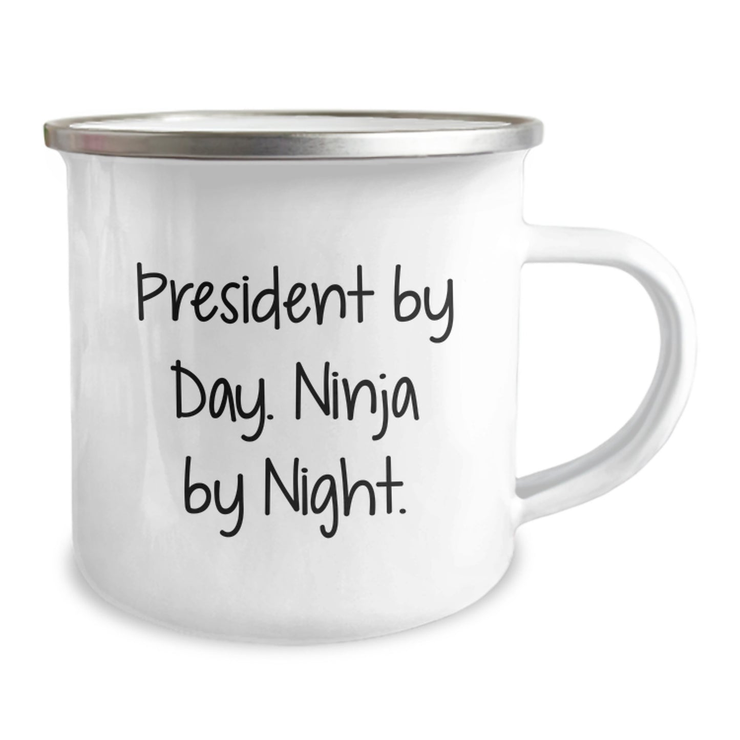 Funny President Gifts from Men to President - Christmas Unique Gifts for President President By Day. Ninja By Night. Camping Mug - Image 2