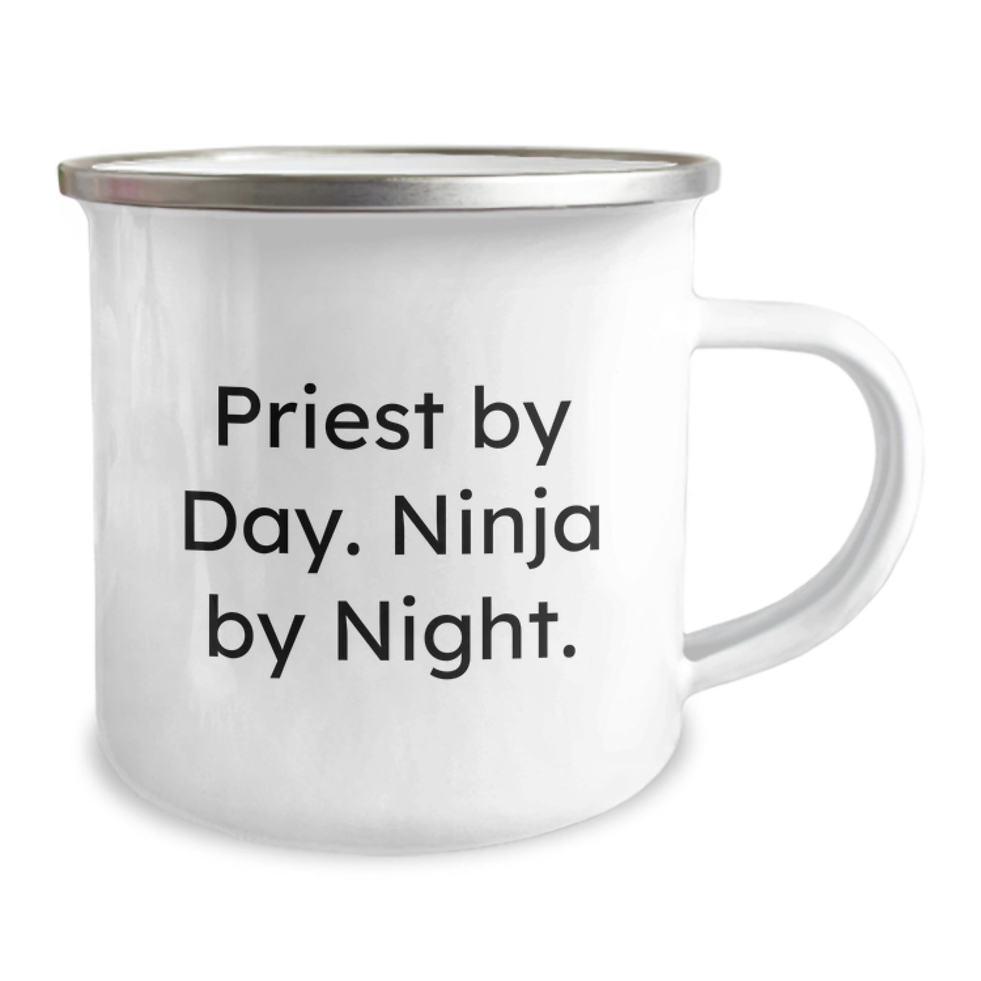 Christmas Unique Gifts for Priest, Priest Ninja By Day Mug, Funny Camping Mug, Stainless Steel 12 Oz - Image 2