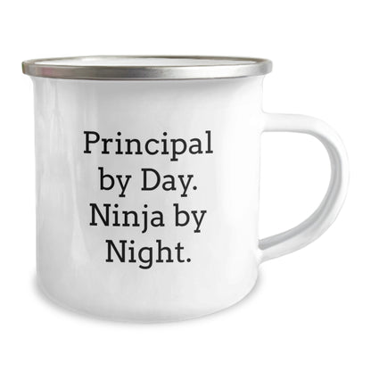 Funny Principal Gifts from Men to Principal for Christmas Unique Principal Mugs - Principal By Day. Ninja By Night., Funny Principal Gifts for Men, Principal Camping Mug for Christmas - Image 2